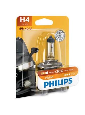 Autožárovka H4 Philips 12342PRB1, Vision, 1ks v balení