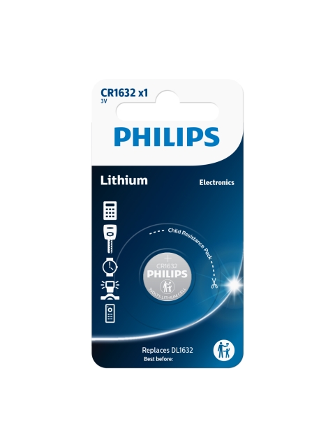 Baterie Philips CR1632/00B Lithium 3.0V coin 1-blister (16.0x 3.2)