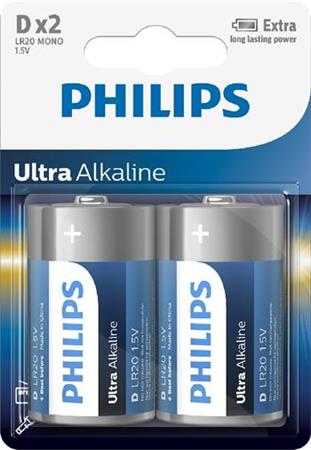 Baterie Philips LR20E2B/10 Ultra Alkalická D 2ks